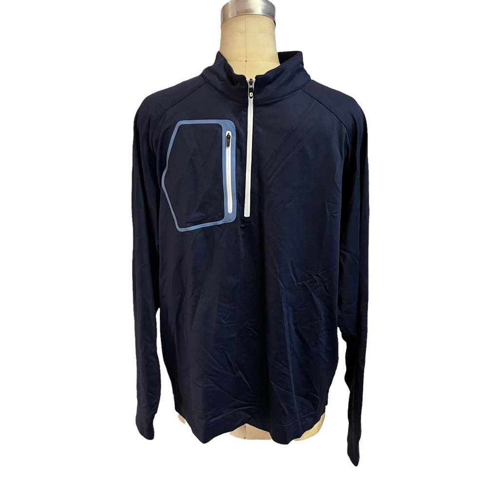 Footjoy navy blue half zip pullover